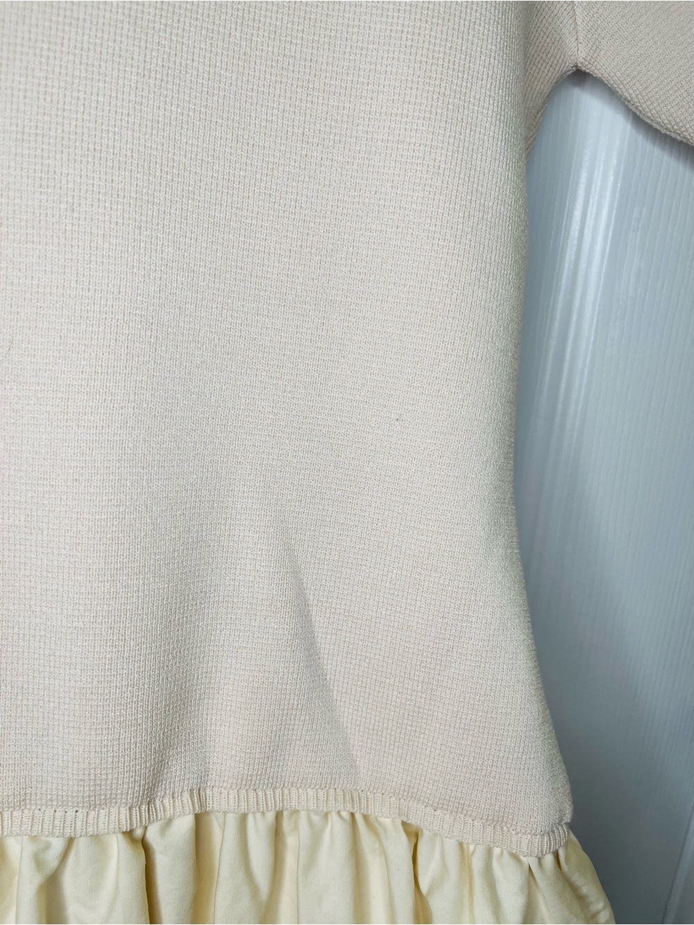 Moon River Pale Peach Top with Cream Full Midi Skirt Dress - Picture 5 of 12